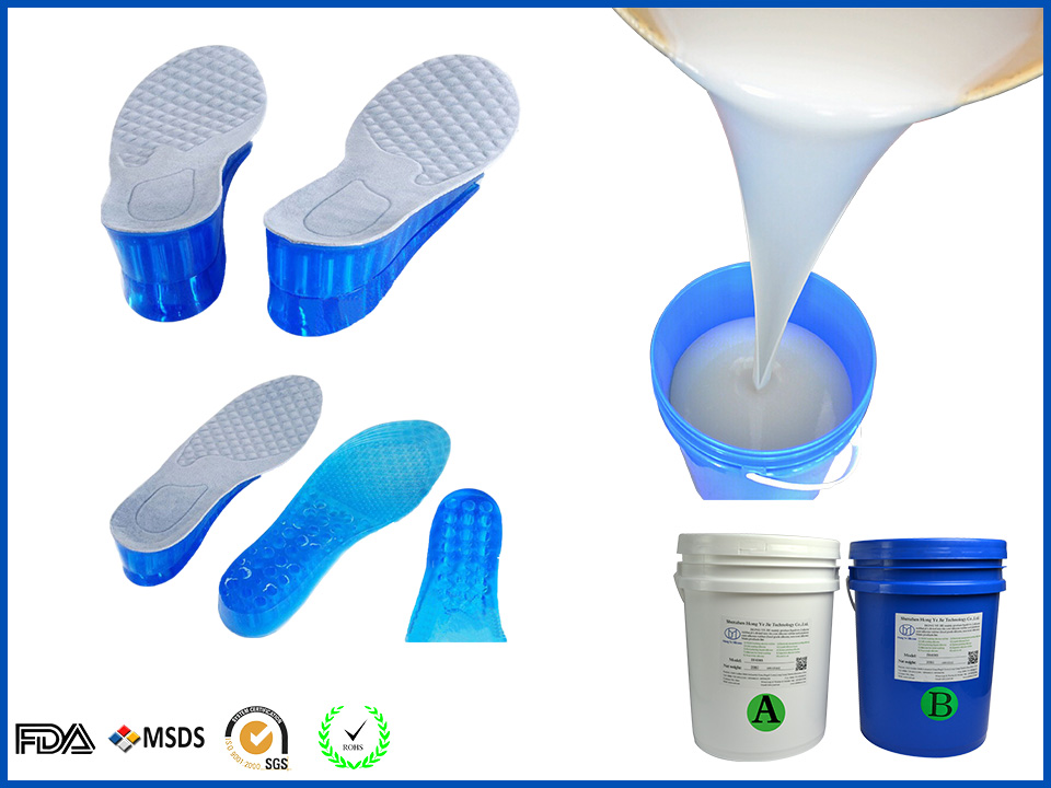 Platinum liquid silicone for foot health care products