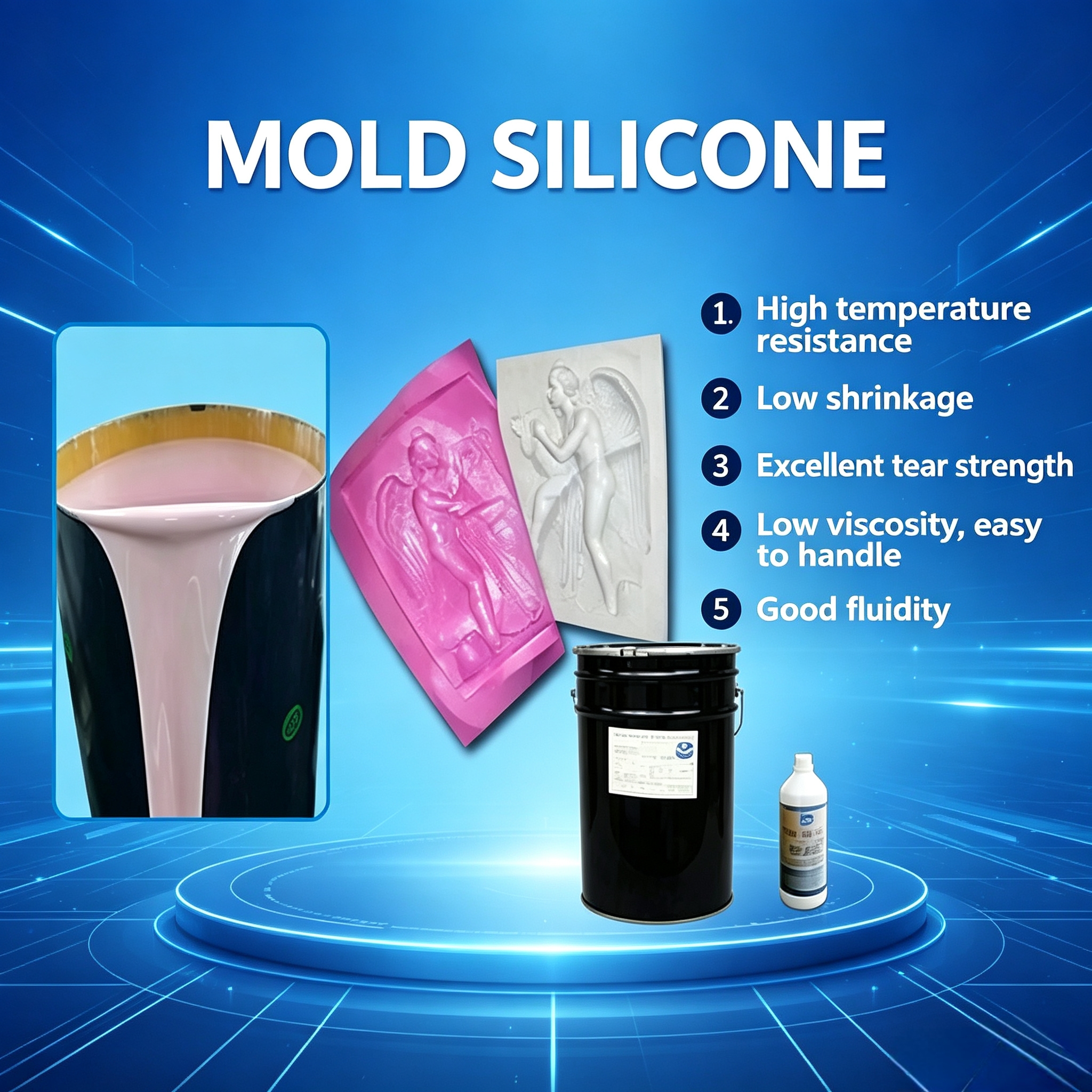 <b>Condensation Cure Silicone Rubber for Sandstone Crafts & Reli</b>